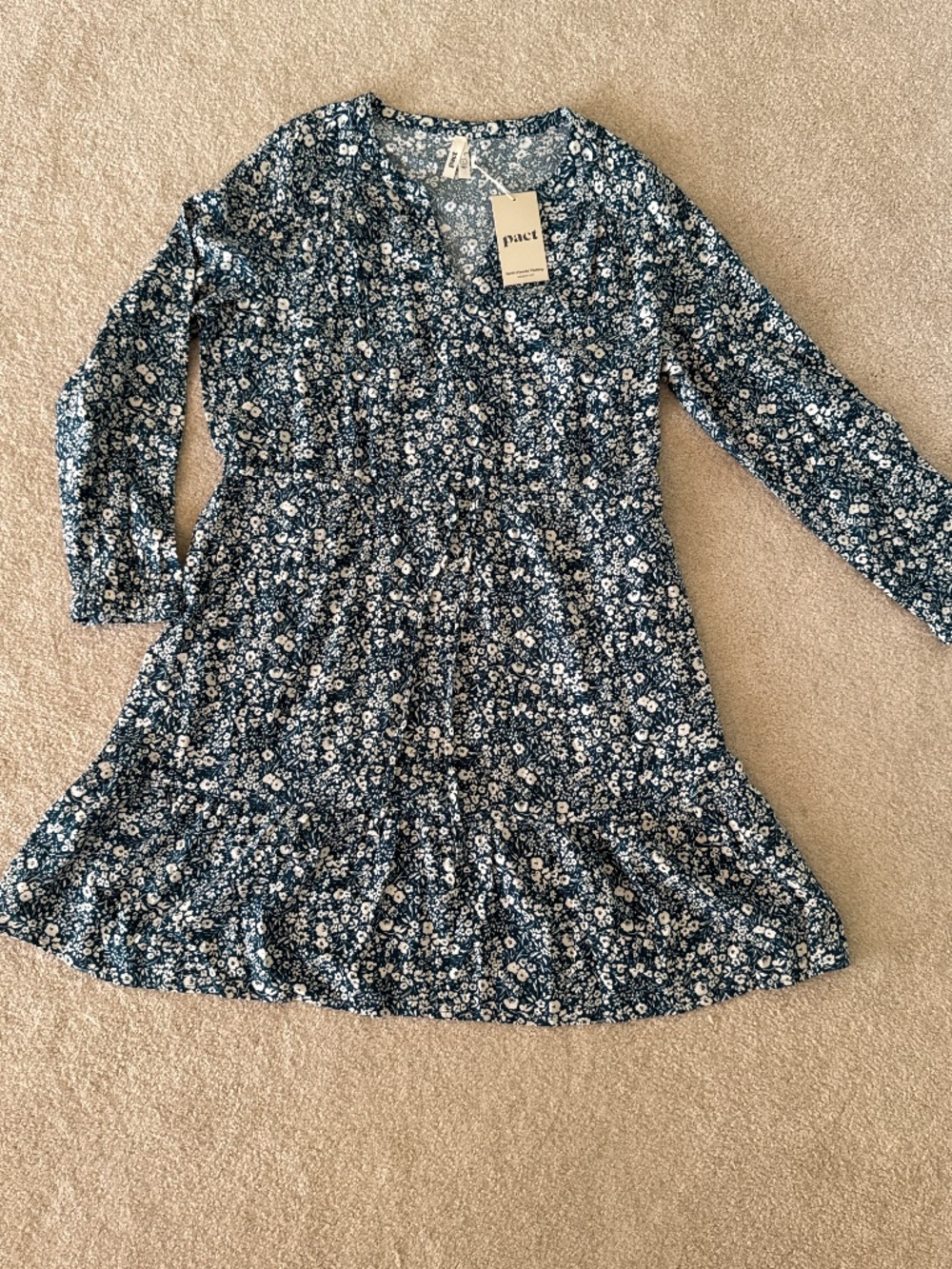 Pact Longsleeve drawstring dress